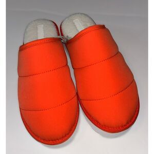 NWOT Maeve Anthropologie Quilted Clog Slippers Orange Cozy Slip-On Mule Shoes